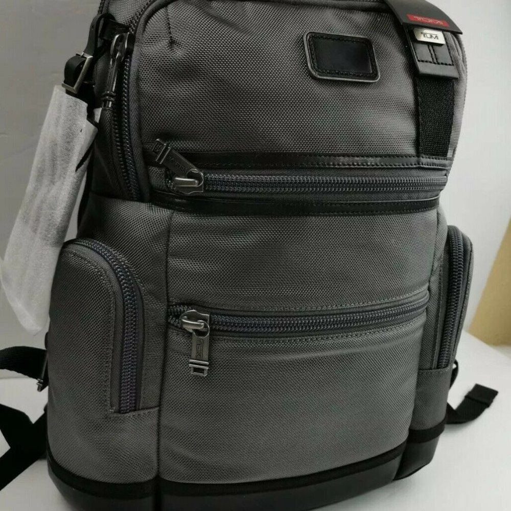 Tumi Alpha Bravo Knox Backpack – Gray/Black Laptop Bag Like NEW
